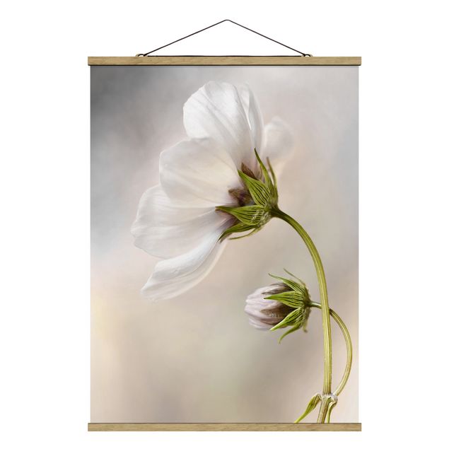 Fabric print with poster hangers - Heavenly Flower Dream