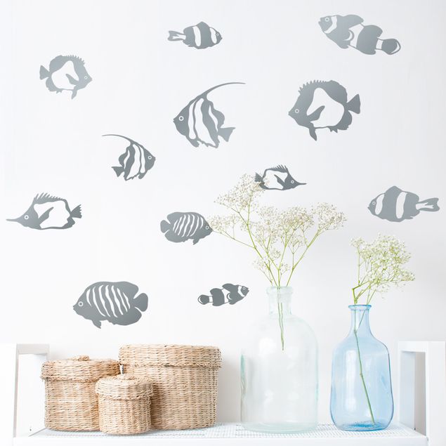 Underwater wall stickers Fish Set 12-Pieces