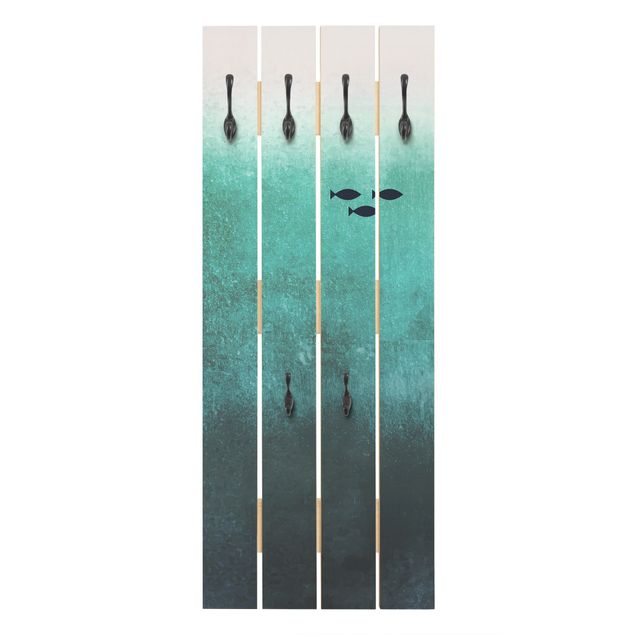 Wooden coat rack - Fish In The Deep Sea
