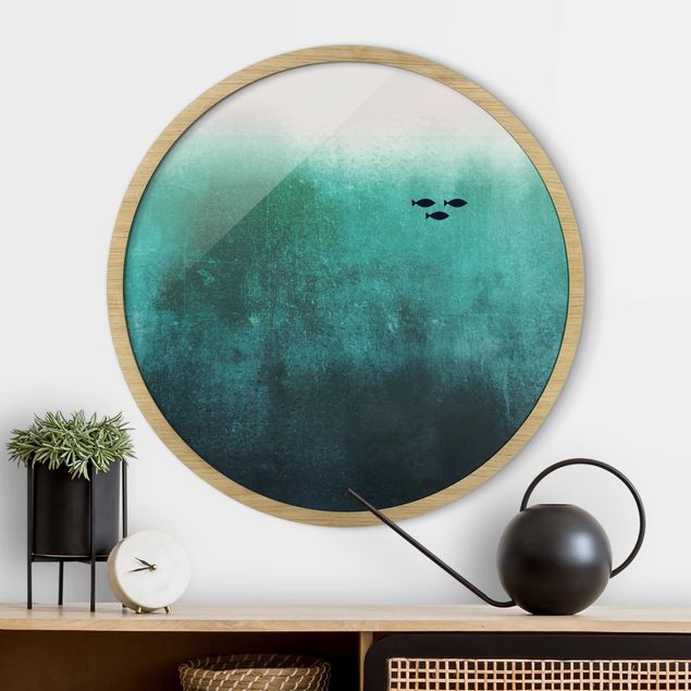 Framed prints round Fish In The Deep Sea