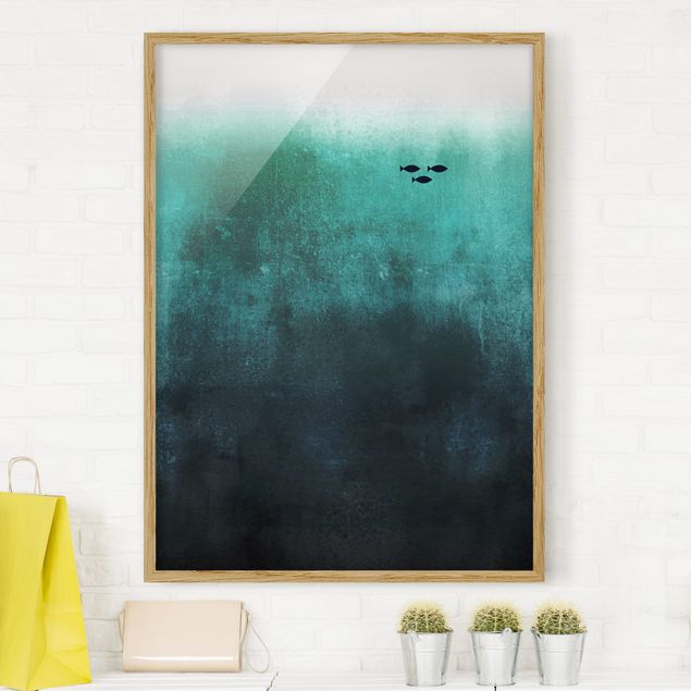 Framed poster - Fish In The Deep Sea