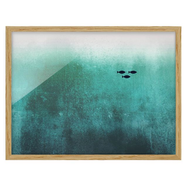 Framed poster - Fish In The Deep Sea
