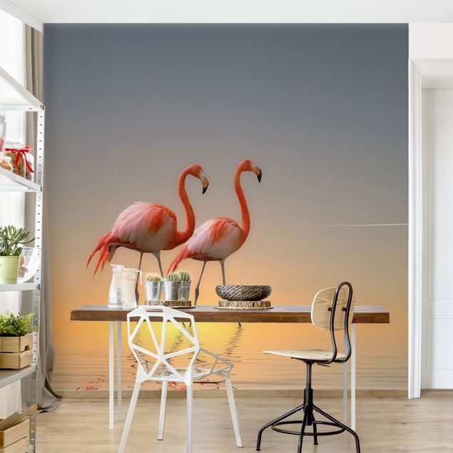 Wallpaper - Flamingo Love