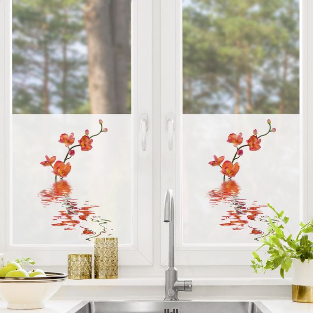 Window decoration - Flamy Orchid Waters