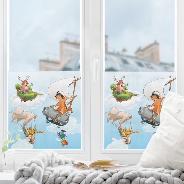 Window decoration - Flying Farm Race