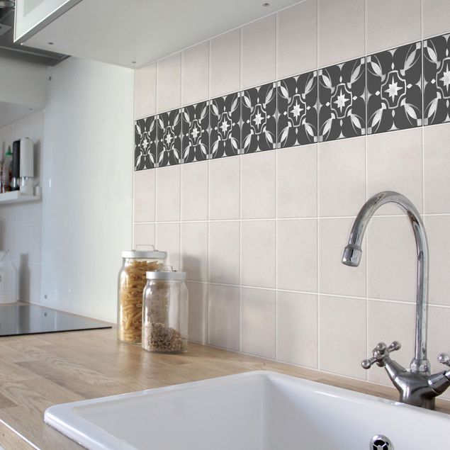 Tile sticker - Pattern Dark Gray White Series No.01