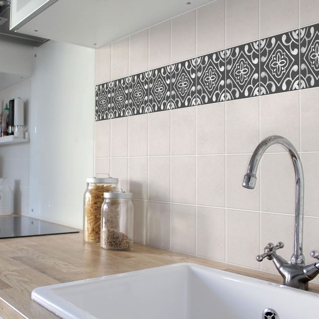 Tile sticker - Pattern Dark Gray White Series No.02