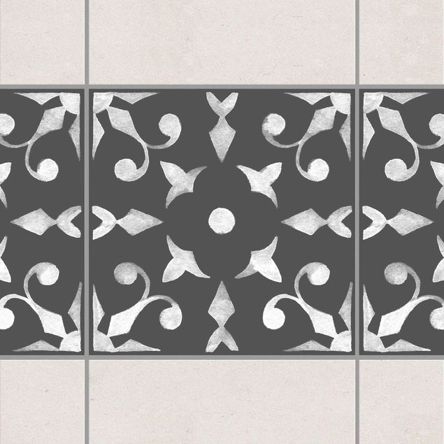 Tile sticker - Pattern Dark Gray White Series No.06