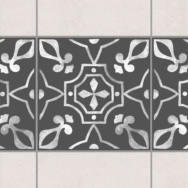 Tile sticker - Pattern Dark Gray White Series No.09