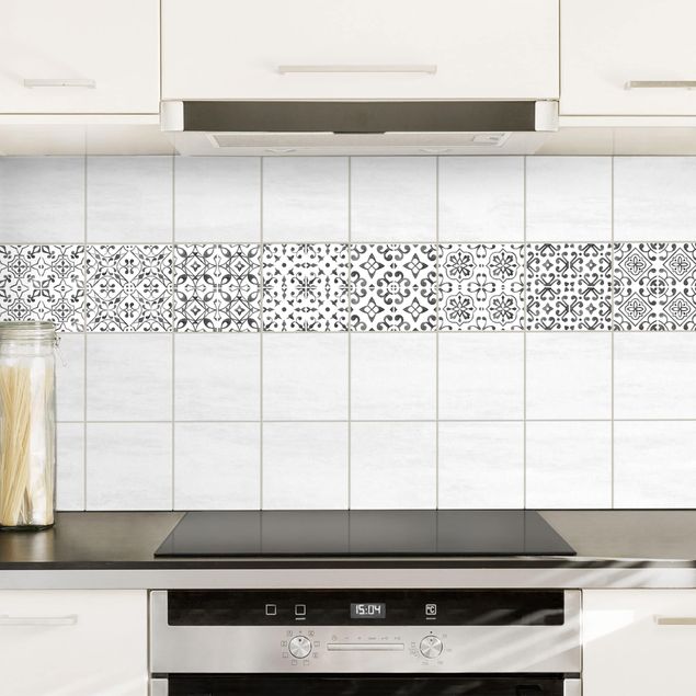 Tile sticker - Gray White Pattern Series