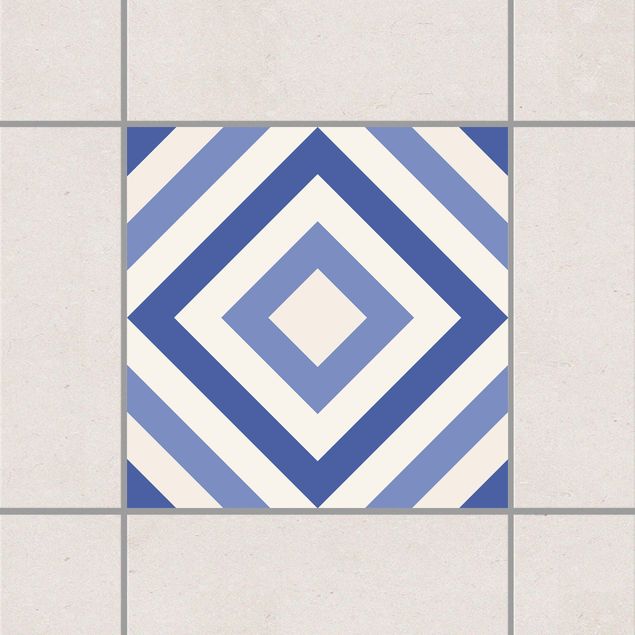 Tile sticker - Moroccan tile karo blue white