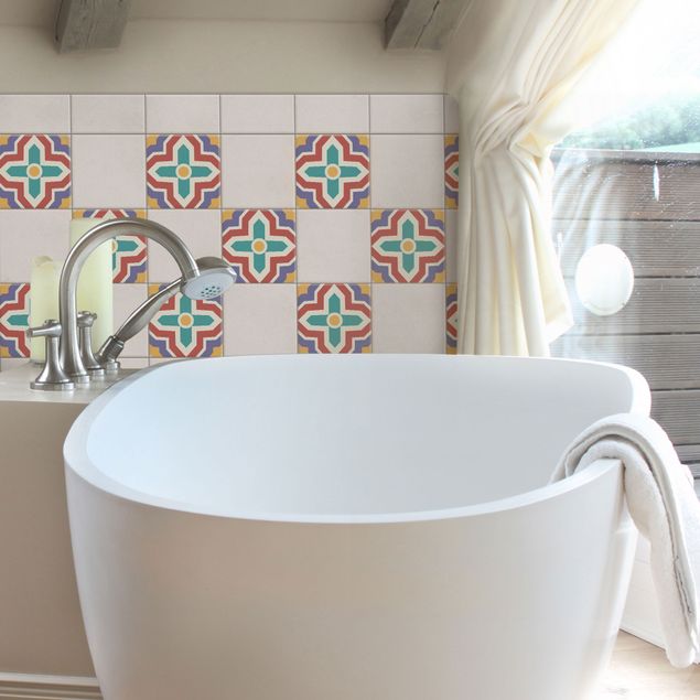 Tile sticker - Moroccan tile crisscross pattern