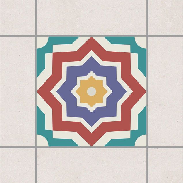 Tile sticker - Moroccan tile star pattern