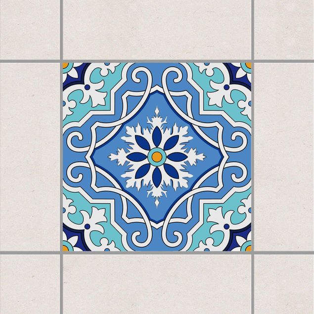 Tile sticker - Mediterranean tile pattern blue turquoise