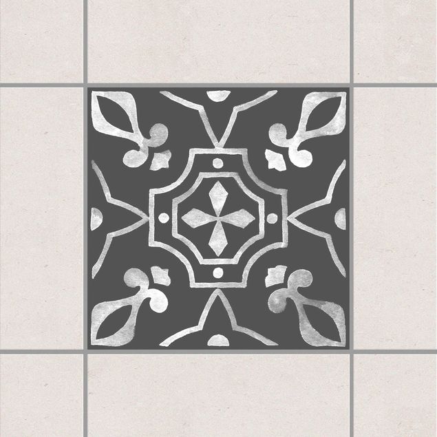 Tile sticker - Pattern Dark Gray White Series No.07