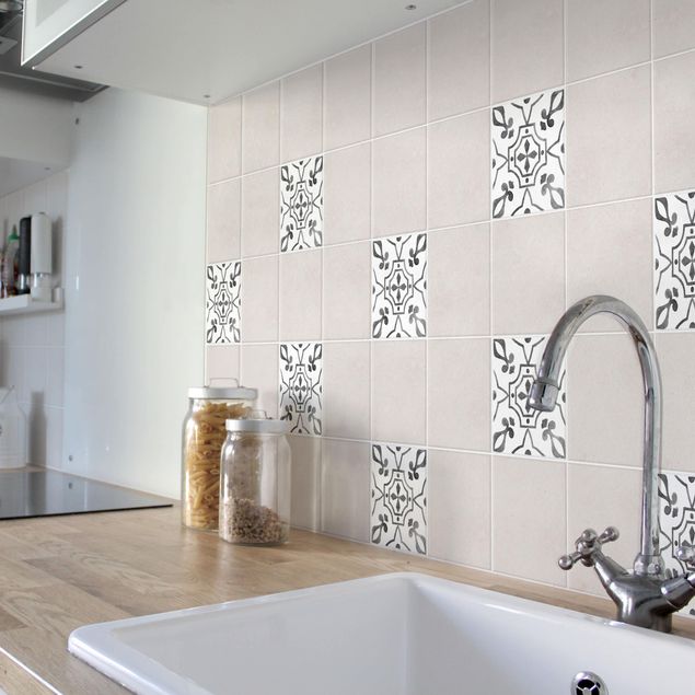 Tile sticker - Pattern Gray White Series No.9