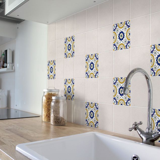 Tile sticker - Portuguese tile panel from 4 Azulejo tiles