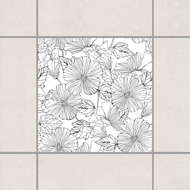 Tile sticker - Beautiful Hibiscus