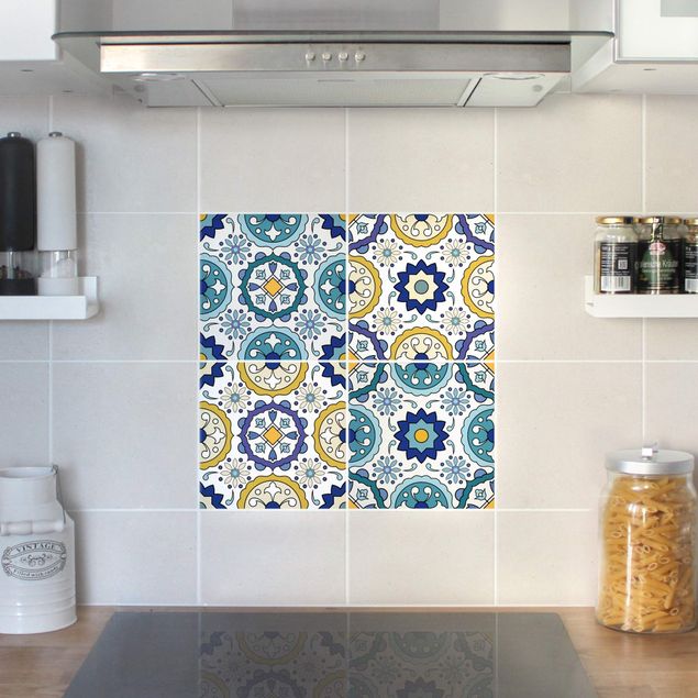Tile sticker - 4 Portuguese Azulejo tiles