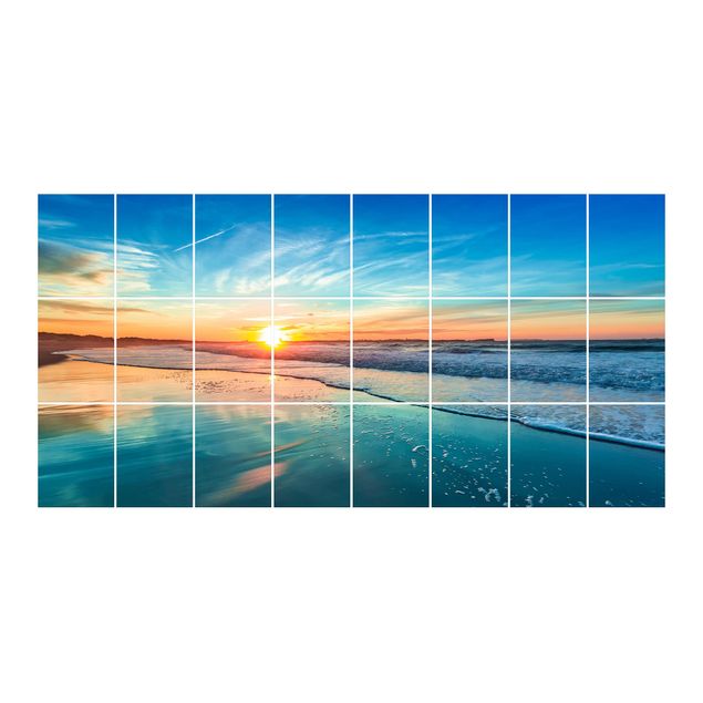 Tile sticker - Romantic Sunset By The Sea