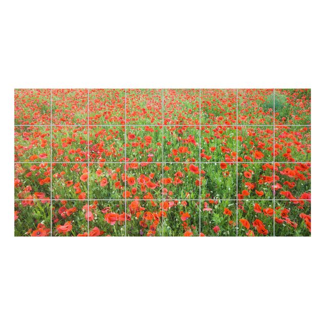 Tile sticker - Poppy Field