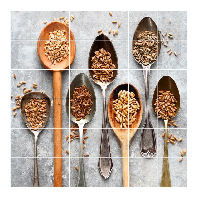 Tile sticker - Cereal Grains Spoon