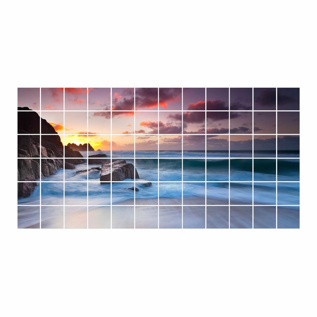 Tile sticker - By The Sea In Cornwall