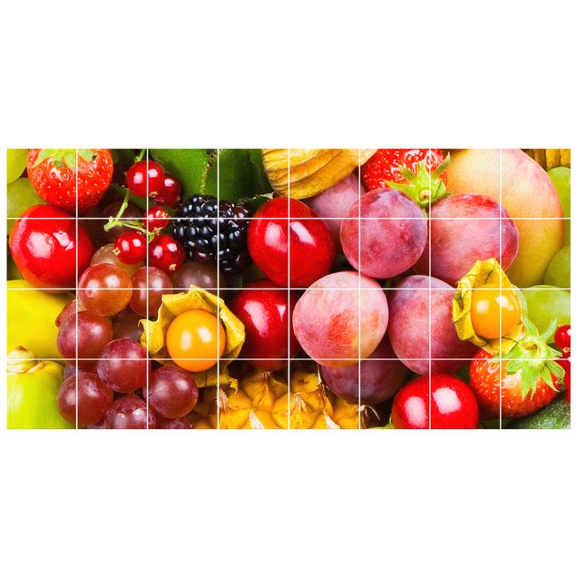 Tile sticker - Colourful Exotic Fruits