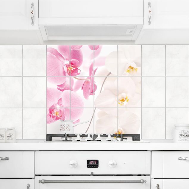 Tile sticker - Delicate Orchids