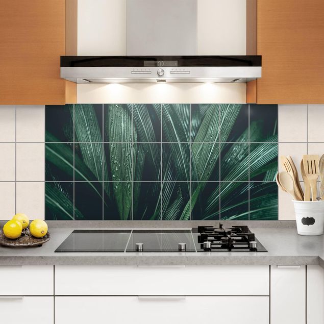 Tile sticker - Green Palm Leaves