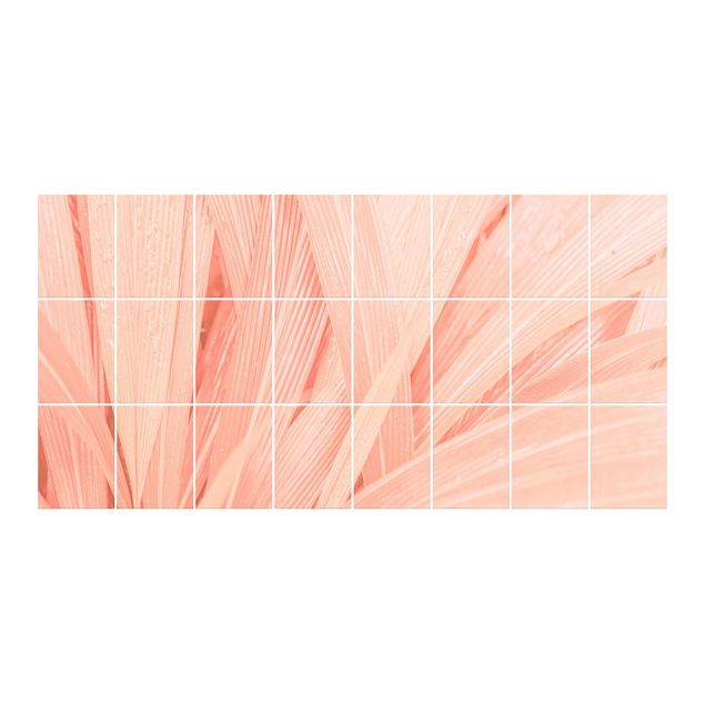Tile sticker - Palm Leaves Light Pink