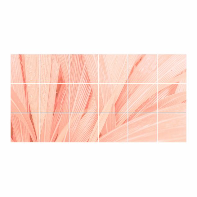Tile sticker - Palm Leaves Light Pink