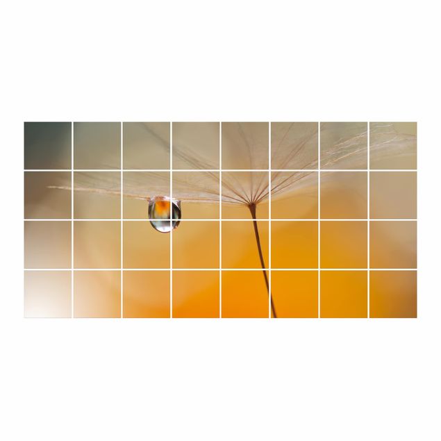 Tile sticker - Dandelion In Orange