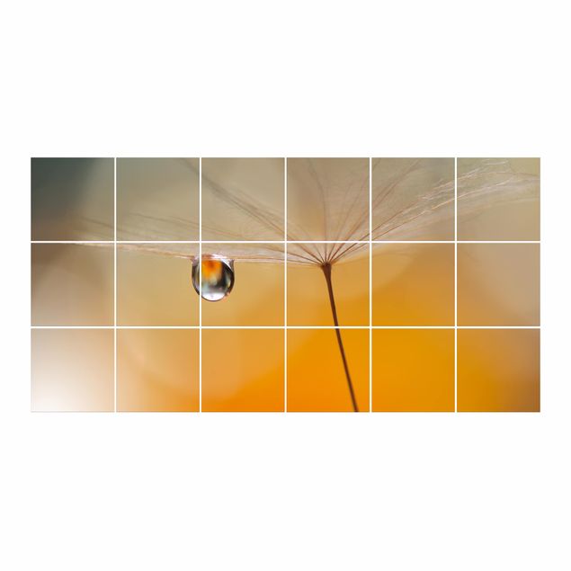 Tile sticker - Dandelion In Orange