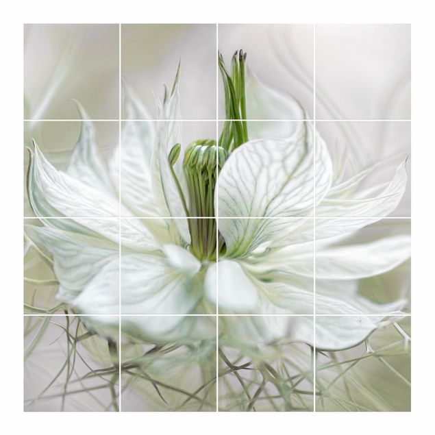 Tile sticker - White Nigella