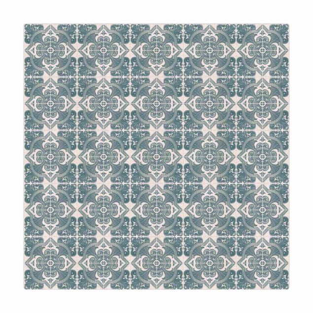 Large rugs Tile Pattern Lisbon Pigeon Blue
