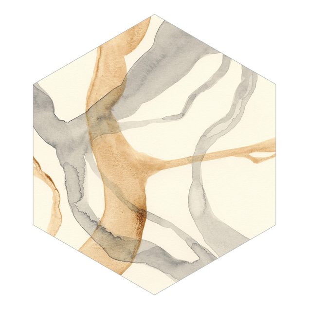 Self-adhesive hexagonal pattern wallpaper - Flowing Trickle