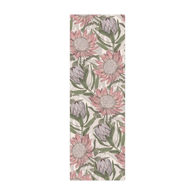 dining room area rugs Floral Elegance Protea