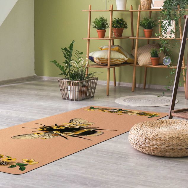Yoga mat - Floral Bumblebee