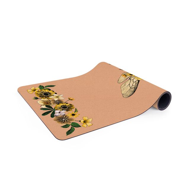 Yoga mat - Floral Bumblebee
