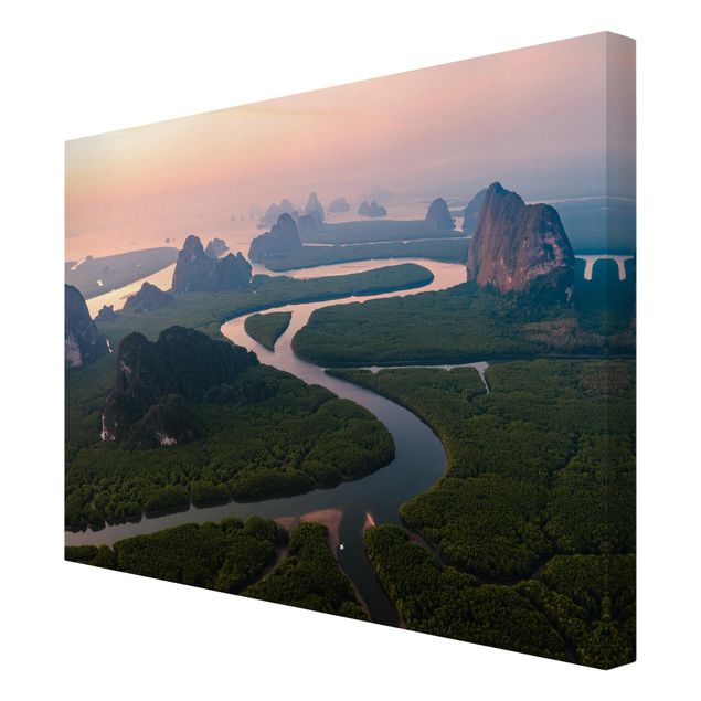 Print on canvas - River Landscape In Thailand