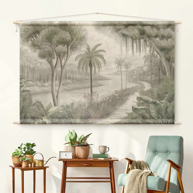 modern tapestry Course of A Jungle River