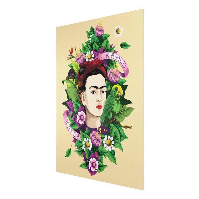 Forex print - Frida Kahlo - Frida, Monkey And Parrot