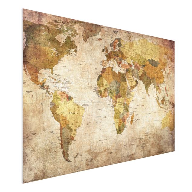 Forex print - World map