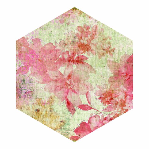 Self-adhesive hexagonal pattern wallpaper - Forgotten Beauties II