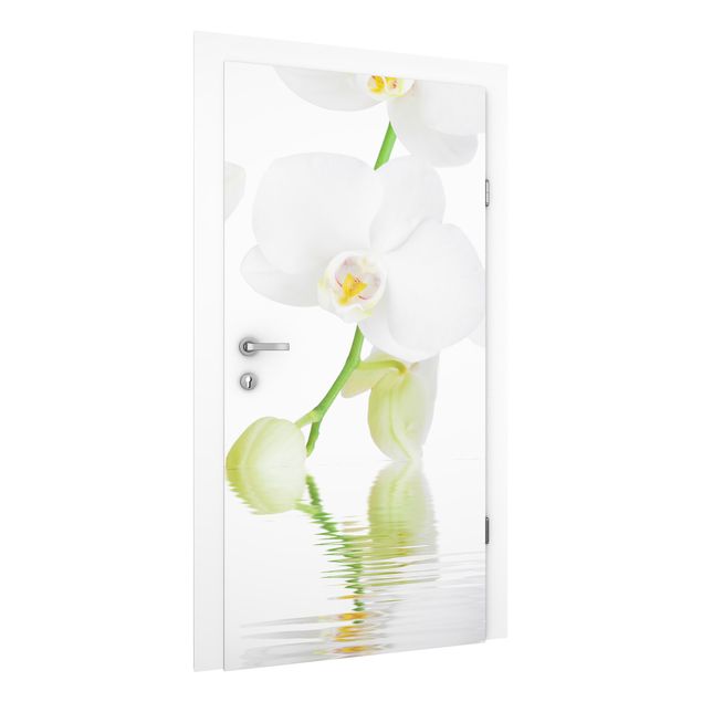 Door wallpaper - Spa Orchid - White Orchid