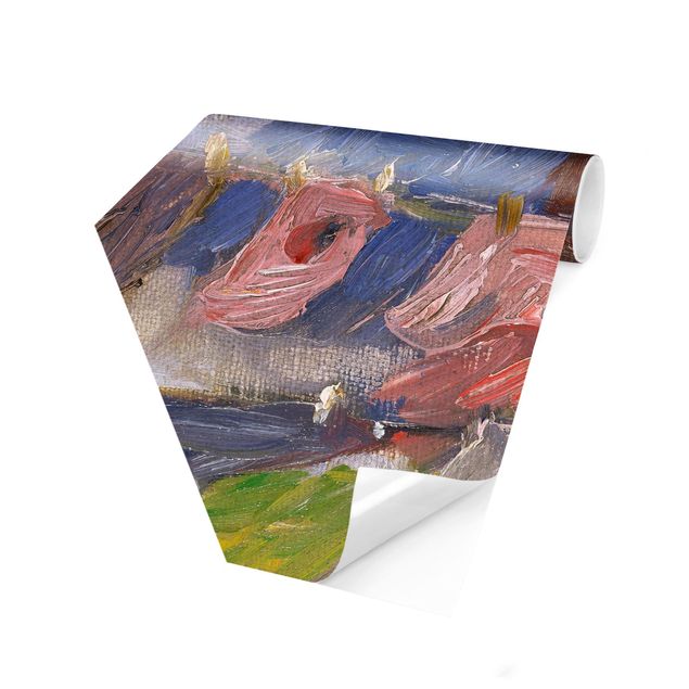 Self-adhesive hexagonal pattern wallpaper - Franz Marc - Laundry Fluttering In The Wind