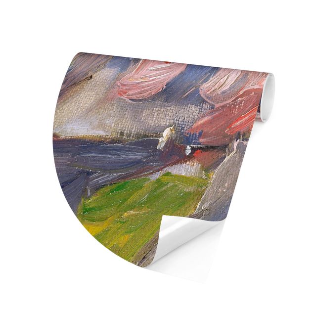 Self-adhesive round wallpaper - Franz Marc - Laundry Fluttering In The Wind