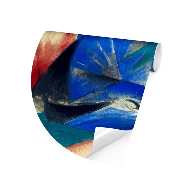 Self-adhesive round wallpaper - Franz Marc - Dreaming Horse