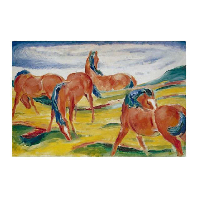 Acoustic art panel - Franz Marc - Grazing Horses